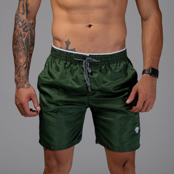 Volgatte - Short Praia Tactel Tectel Masculino Corrida Treino Academia Cor Verde Militar