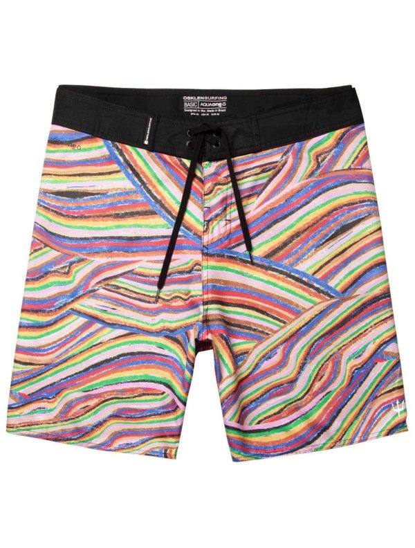 Bermuda Osklen Masculina D'Água Surf Aquaone Ondas Multicolor Incolor