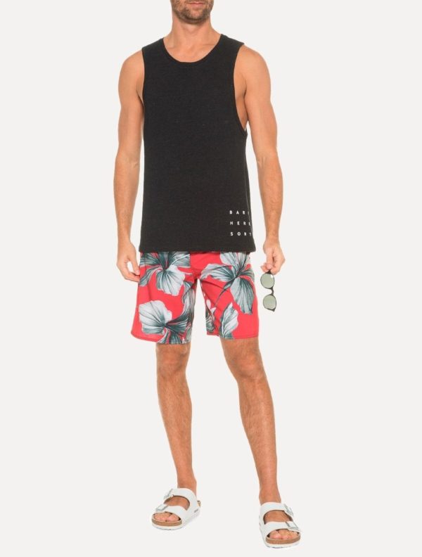 Bermuda Osklen Masculina D'Água Surf Fleur Vermelha Incolor