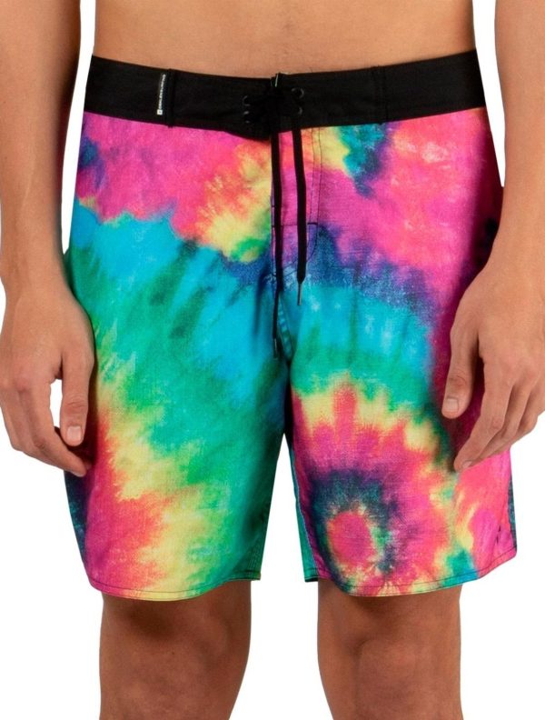 Bermuda Osklen Masculina D'Água Surf Tie Dye Rosa Azul Incolor