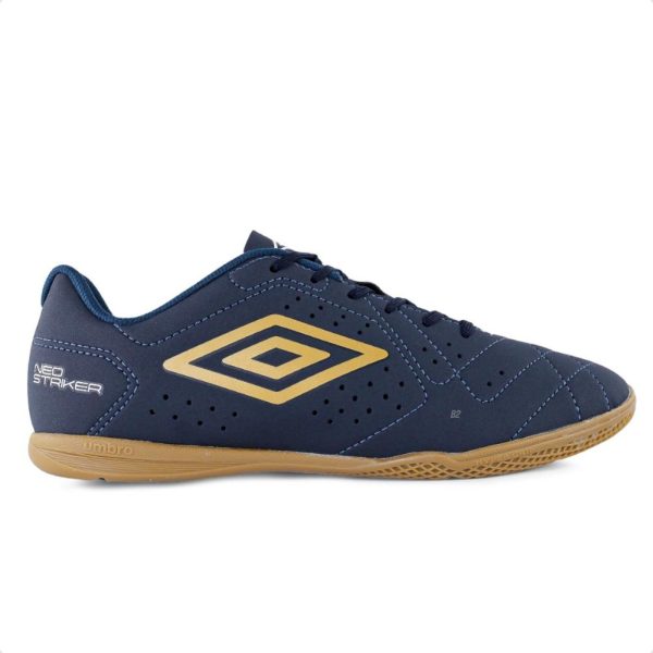 Chuteira Futsal Umbro Neo Striker Masculina Futebol de Salão Azul Marinho