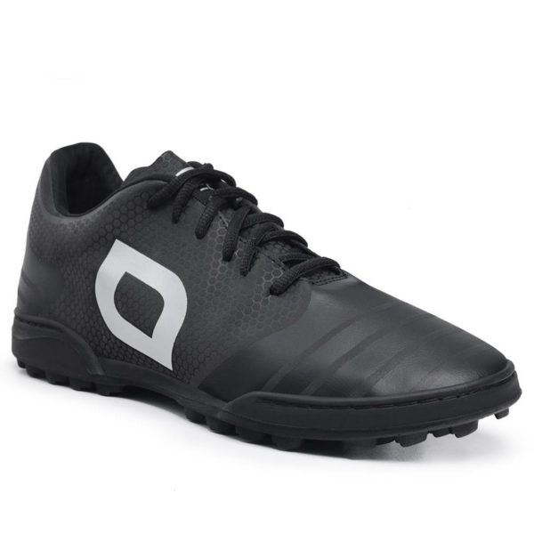 Chuteira Society Pro Soccer Futebol Alta Performance Preto/Dourado 37 Prata Velho