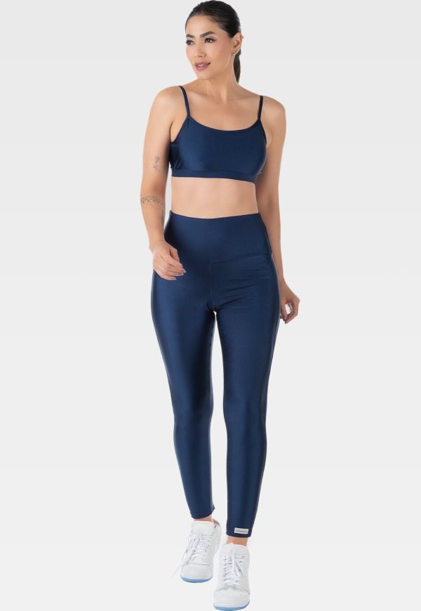 Conjunto Fitness Cirrê Calça e Top Summer Soul Azul