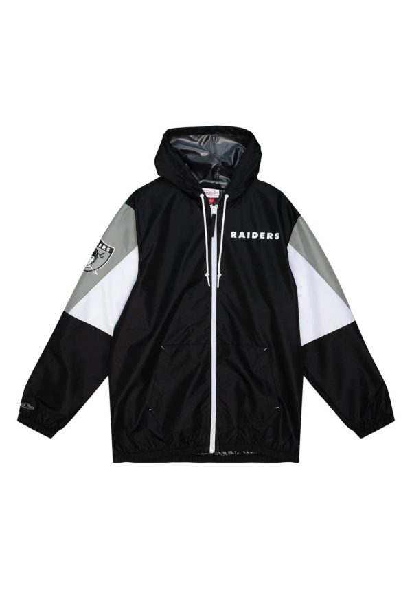 Jaqueta Mitchell & Ness NFL Windbreaker Oakland Raiders Preta