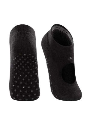 Meia Sapatilha Pilates Lupo Antiderrapante Preto