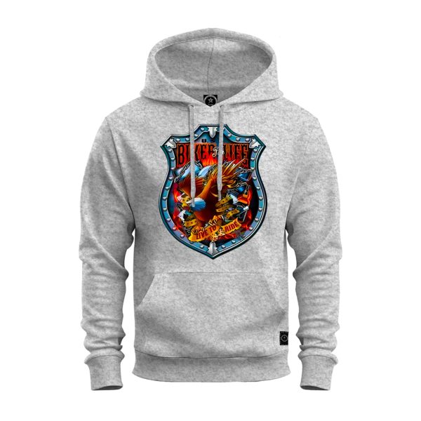 Moletom Blusa De Frio Com Capuz Varias Cores Biker Live - Cinza