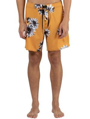 Bermuda Osklen D'Água Surf Yellow Sunflower Amarelo Escuro Incolor