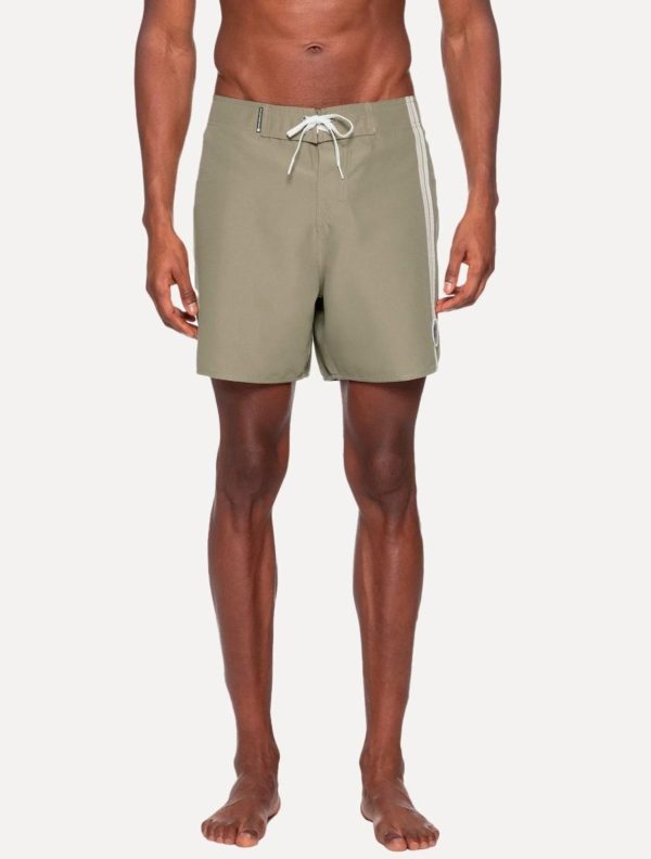 Bermuda Osklen Masculina D'Água Surf Vintage Patch Cáqui Incolor