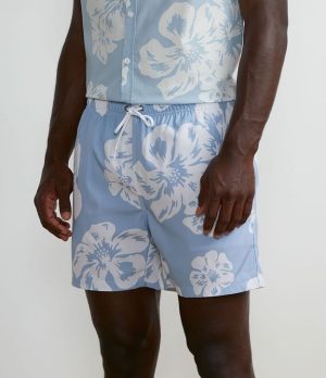 Bermuda Surf com Estampa Hibiscus Hawaii