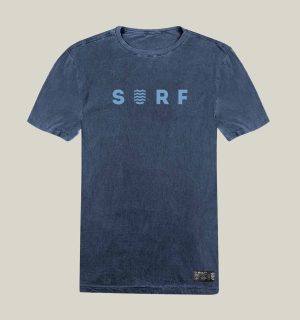 Camiseta Estonada Masculina Azul Algodão Prime WSS Brasil Surf Blue