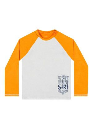 Camiseta Infantil Menino Surf Elian Laranja