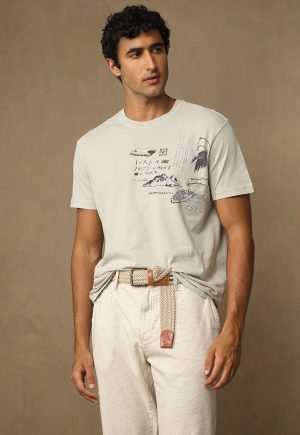 Camiseta Osklen Reta Surf Off-White