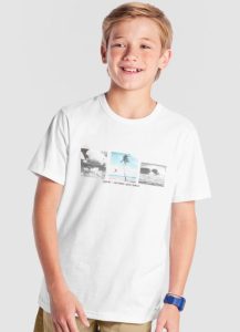 Camiseta Teen Menino de Surfe Branco