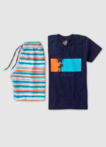 Conjunto Menino California Surfing Kangulu Azul