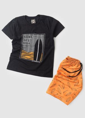Conjunto Menino Surf All Day Kangulu Preto