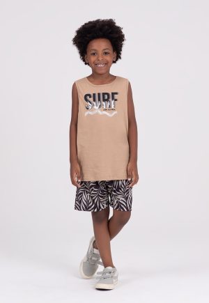 Infantil - Conjunto Regata Sublimado Surf Bege