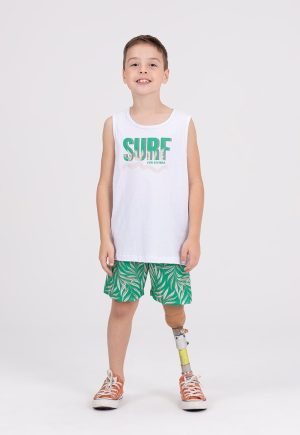 Infantil - Conjunto Regata Sublimado Surf Branco