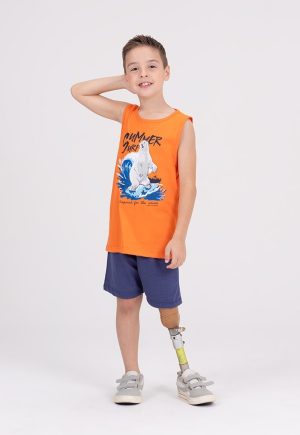 Infantil - Conjunto Regata Summer Surf Laranja