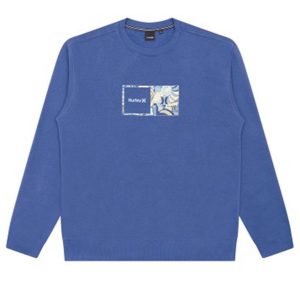 Moletom Hurley Careca Double Up Surf Noise WT25 Marinho
