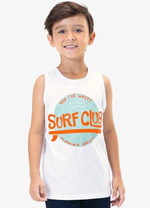 Regata Infantil Masculina Surf Branco