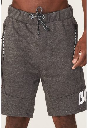 Bermuda NBA Moletom Chicago Bulls Preta Mescla