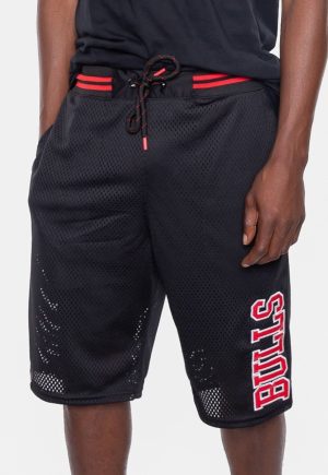 Bermuda NBA Sintética Mesh Chicago Bulls Preta