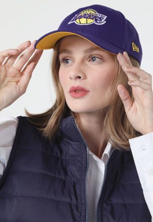 Boné Aberto New Era Snapback 940 Los Angeles Lakers NBA Aba Curva Roxo