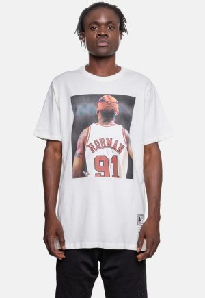 Camiseta Mitchell & Ness NBA Slam Dennis Rodman Off White