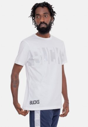Camiseta NBA Eletric Lines Milwaukee Bucks Off White
