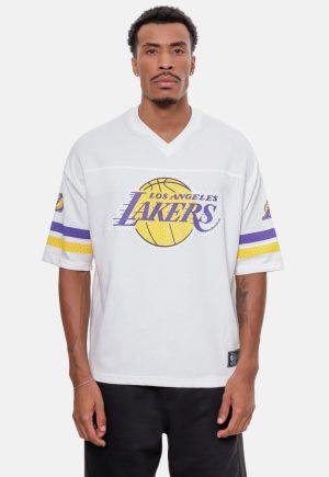 Camiseta NBA Oversize Especial Los Angeles Lakers Off White