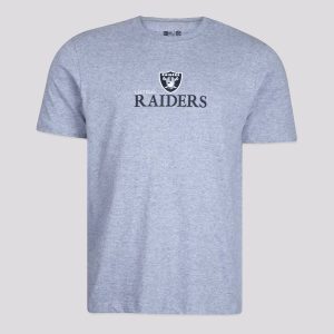 Camiseta New Era NFL Las Vegas Raiders Core Cinza Mescla