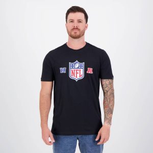 Camiseta New Era NFL Shield Preta