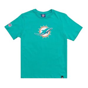 Camiseta Nfl Juvenil Miami Dolphins Logo Verde