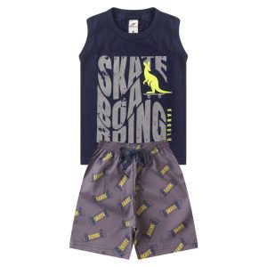 Infantil - Conjunto Menino Verão Skate Boarding Kangulu