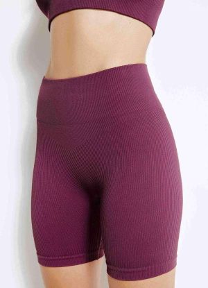 Bermuda Esportiva Feminina Biker sem Costura Vermelho