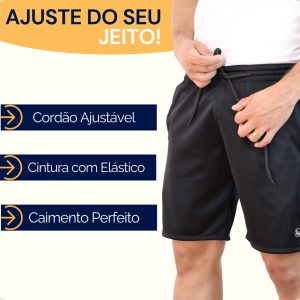 Bermuda Masculina KS Short Esporte para Treino Academia Tecido Helanca Cinza