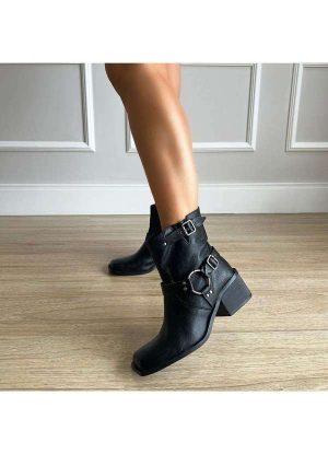 Bota Biker Mirelly Preto Preto