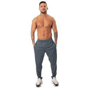 Calça Esportiva Academia Corrida Treino Bolso Lisa Masculina Cinza