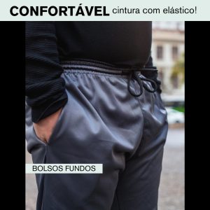 Calça Jogger Plus Size KS Helanca Flanelada Premium Esporte Confortavél