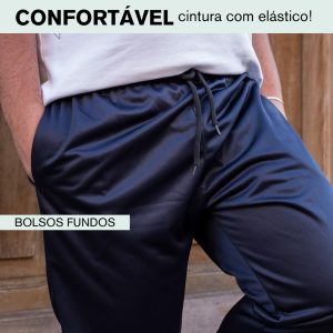 Calça Plus Size KS Tecido Helanca Flanelada Premium Academia Esporte Conforto
