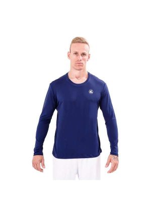 Camisa Esporte Legal Antiviral Manga Longa Masculina - Marinho Azul