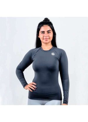 Camisa Térmica Esporte Legal Luar Manga Longa Feminina - Cinza Cinza