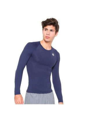 Camisa Térmica Esporte Legal Luar Manga Longa Masculina Azul