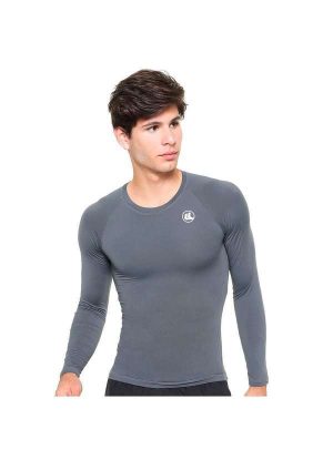 Camisa Térmica Esporte Legal Luar Manga Longa Masculina Cinza