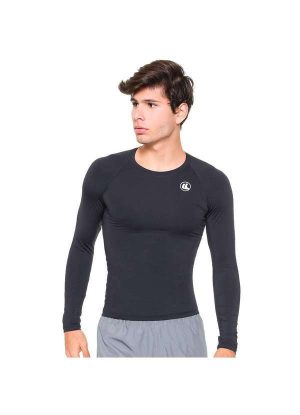 Camisa Térmica Esporte Legal Luar Manga Longa Masculina Preto