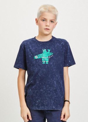 Camiseta Azul Marinho Surf Azul