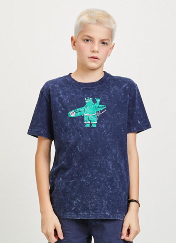 Camiseta Azul Marinho Surf Azul