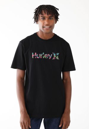 Camiseta Hurley Slim O&O Surf Noise Preta