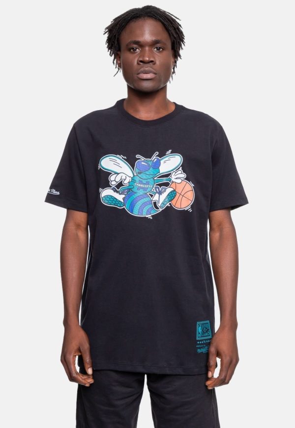 Camiseta Mitchell & Ness NBA Teams Charlotte Hornets Preta