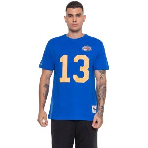 Camiseta Mitchell & Ness Nfl Masculina Los Angeles Rams Kurt Warner Azul